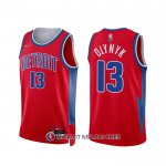 Maillot Detroit Pistons Kelly Olynyk NO 13 Ville 2021-22 Rouge