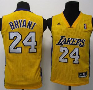 Maillot Enfant de Bryant Los Angeles Lakers #24 Jaune