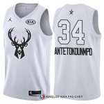 Maillot All Star 2018 Milwaukee Bucks Giannis Antetokounmpo 34 Blanc