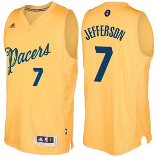 Maillot Navidad 2016 Al Jefferson Pacers 7 Blond