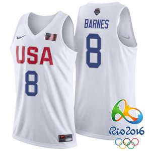Maillot USA 2016 Barnes 8 Blanc