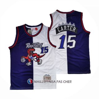 Maillot Tornto Raptors Vince Carter NO 15 Split Edition Volet Blanc