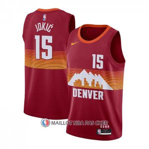 Maillot Denver Nuggets Nikola Jokic Ville 2020-21 Rouge