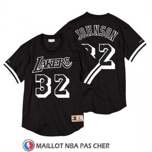 Maillot Manche courte Bulls Magic Johnson 32 Noir