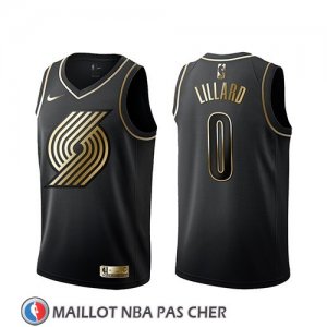 Maillot Golden Edition Portland Trail Blazers Damian Lillard Noir