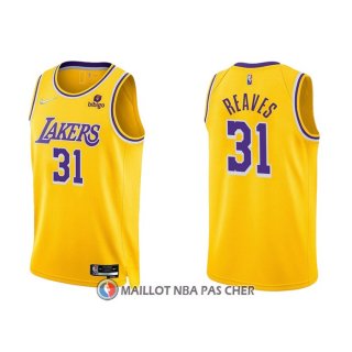 Maillot Los Angeles Lakers Austin Reaves NO 31 75th Anniversary 2021-22 Jaune