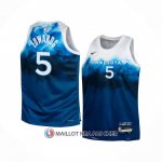 Maillot Enfant Minnesota Timberwolves Anthony Edwards NO 5 Ville 2023-24 Bleu Maillot Enfant Minnesota Timberwolves Anthony Edwards NO 5 Ville 2023-24 Bleu