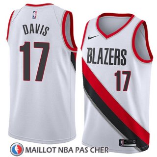Maillot Portland Trail Blazers Ed Davis No 17 Association 2018 Blanc