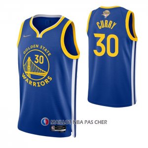 Maillot Golden State Warriors Stephen Curry NO 30 Icon 2022 NBA Finals Bleu