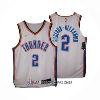Maillot Oklahoma City Thunder Shai Gilgeous-Alexander NO 2 Association Authentique Blanc