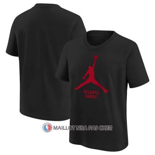 Maillot Manche Courte Atlanta Hawks Essential Jumpman Noir