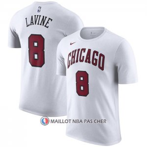 Maillot Manche Courte Chicago Bulls Zach Lavine Ville 2022-23 Blanc