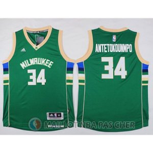 Maillot Enfant Antetokounmpo Milwaukee Bucks #34 Vert