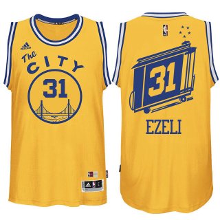 Maillot Retro City Bus Warriors Ezeli 31 Jaune