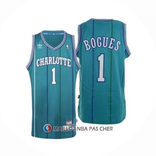 Maillot Charlotte Hornets Muggsy Bogues NO 1 Retro Bleu