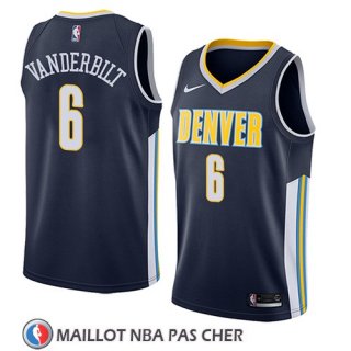 Maillot Denver Nuggets Jarred Vanderbilt No 6 Icon 2018 Bleu