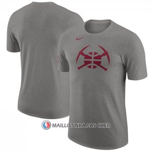 Maillot Manche Courte Denver Nuggets Ville 2023-24 Gris