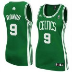Maillot Femme de Rondo Boston Celtics #9 Vert
