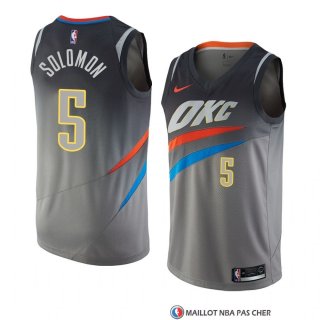 Maillot Oklahoma City Thunder Richard Solomon Ville 2018 Gris