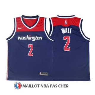 Maillot Authentique Washington Wizards Wall 2017-18 2 Bleu