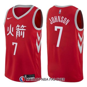 Maillot Houston Rockets Joe Johnson Ciudad 7 2017-18 Rouge