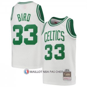 Maillot Enfant Boston Celtics Larry Bird NO 33 Mitchell & Ness 1985-86 Blanc