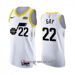Maillot Utah Jazz Rudy Gay NO 22 Association Authentique 2022-23 Blanc