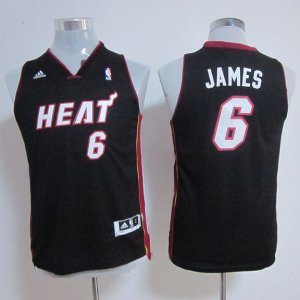 Maillot Enfant de Noir James Miami Heat Revolution 30