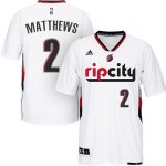 Maillot Manche Courte Blazers Matthews 2 Blanc