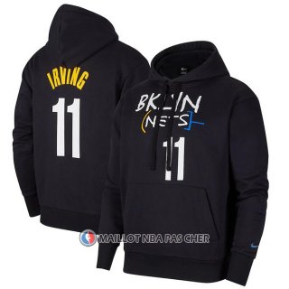 Veste a Capuche Brooklyn Nets Kyrie Irving Ville 2020-21 Noir