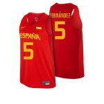 Maillot Espana 2016 Fernandez 5 Rouge
