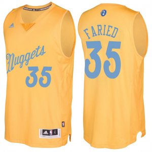 Maillot Navidad 2016 Nuggets Kenneth Faried 35 Blond