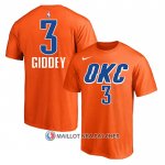 Maillot Manche Courte Oklahoma City Thunder Josh Giddey Orange