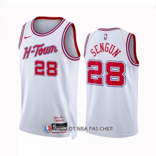 Maillot Houston Rockets Alalperen Sengun NO 28 Ville 2023-24 Blanc
