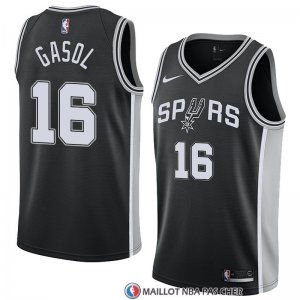 Maillot San Antonio Spurs Pau Gasol 16 Icon 2017-18 Noir