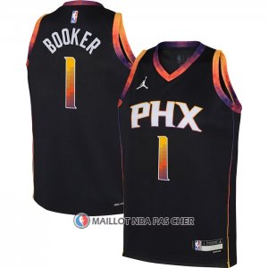 Maillot Enfant Phoenix Suns Devin Booker NO 1 Statement 2022-23 Noir
