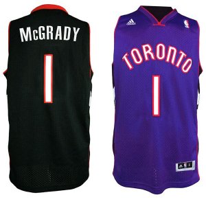 Maillot Retro Raptors McGrady 1 Noir Pourpre