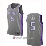 Maillot Sacramento Kings De'aaron Fox NO 5 Ville 2022-23 Gris
