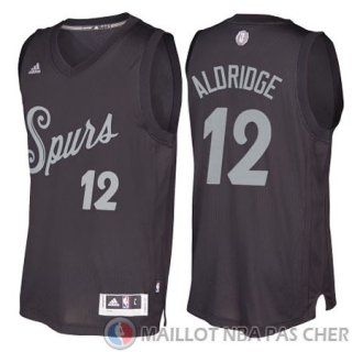 Maillot Aldridge San Antonio Spurs Noel #12 Noir