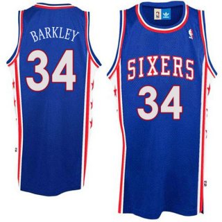 Maillot Retro 76ers Barkley 34 Bleu