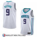 Maillot Charlotte Hornets Mangok Mathiang No 9 Association 2018 Blanc