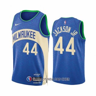 Maillot Milwaukee Bucks Andre Jackson JR. NO 44 Ville 2023-24 Bleu