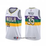 Maillot New Orleans Pelicans Christian Wood Ville Blanc
