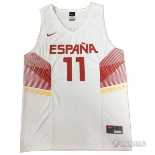 Maillot Rubio Espana 2014 #11 Blanc