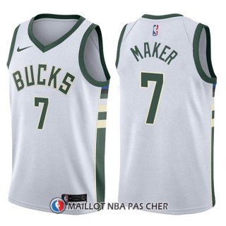 Maillot Milwaukee Bucks Thon Maker Swingman Association 7 2017-18 Blanc