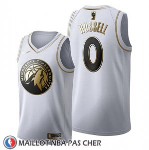 Maillot Golden Edition Minnesota Timberwolves D'angelo Russell 2019-20 Blanc