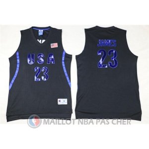 Maillot NBA Twelve USA Dream Team James 23# Noir