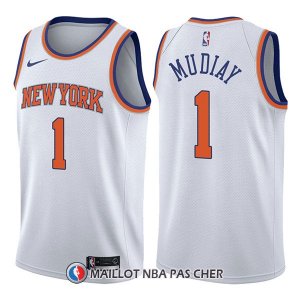 Maillot New York Knicks Emmanuel Mudiay Association 1 2017-18 Blanc
