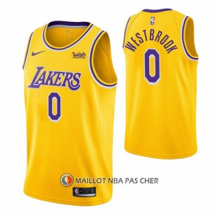 Maillot Los Angeles Lakers Russell Westbrook NO 0 Icon 2020 Jaune