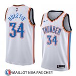Maillot Oklahoma City Thunder Josh Huestis No 34 Association 2018 Blanc